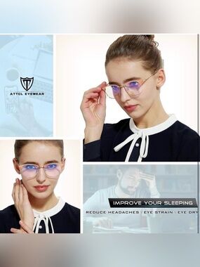 NEW!ATTCL Unisex Blue Light Blocking Eyeglasses Anti Blue Ray Computer Game